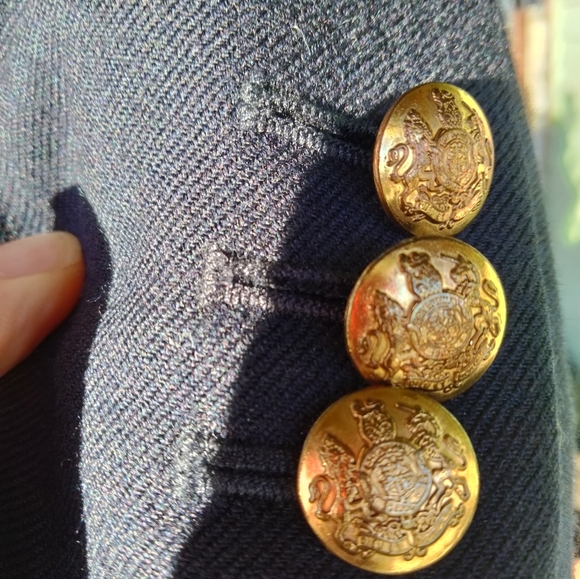 GUC J. Crew Navy Blue Original Preppy Wool Schoolboy Blazer Size 2 - Picture 4 of 6